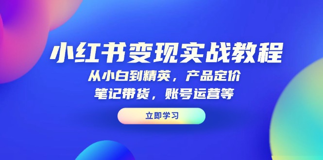 小红书变现实战教程：从小白到精英，产品定价，笔记带货，账号运营等-爱资源库-最大的免费资源库Azyku.com