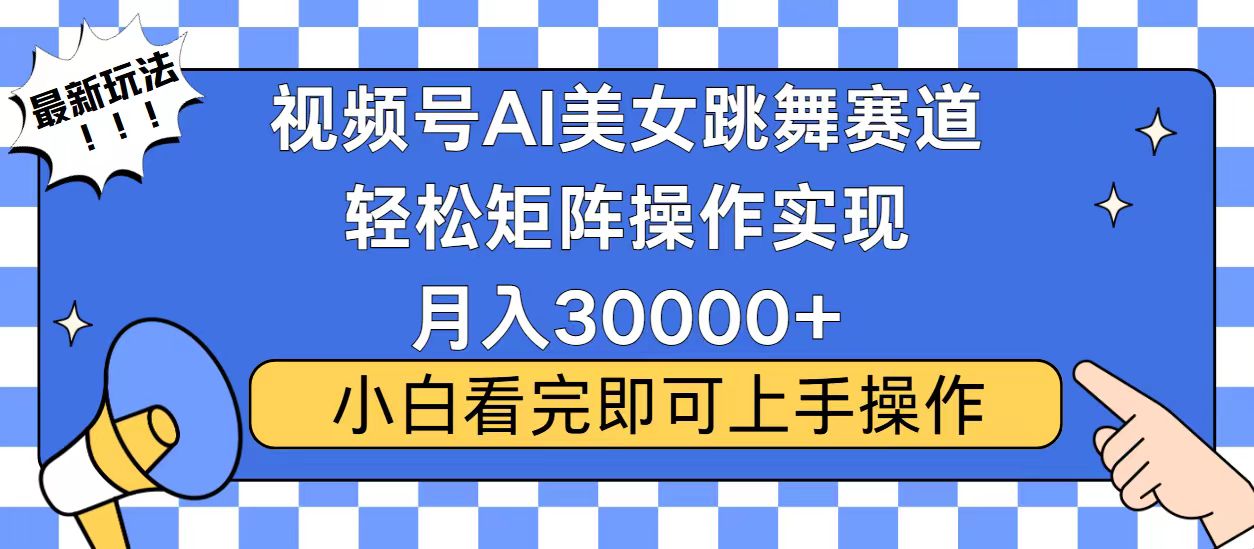 视频号蓝海赛道玩法，当天起号，拉爆流量收益，小白也能轻松月入30000+-爱资源库-最大的免费资源库Azyku.com