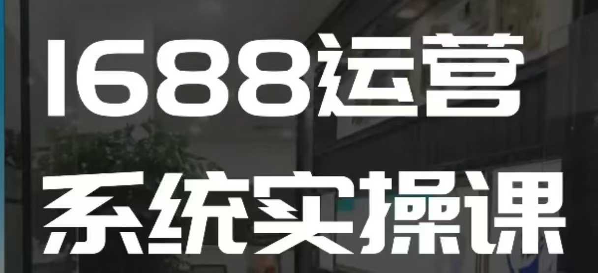 1688高阶运营系统实操课，快速掌握1688店铺运营的核心玩法-爱资源库-最大的免费资源库Azyku.com