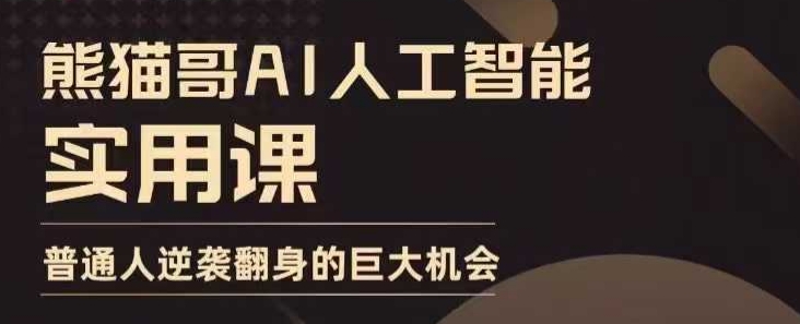 AI人工智能实用课，实在实用实战，普通人逆袭翻身的巨大机会-爱资源库-最大的免费资源库Azyku.com