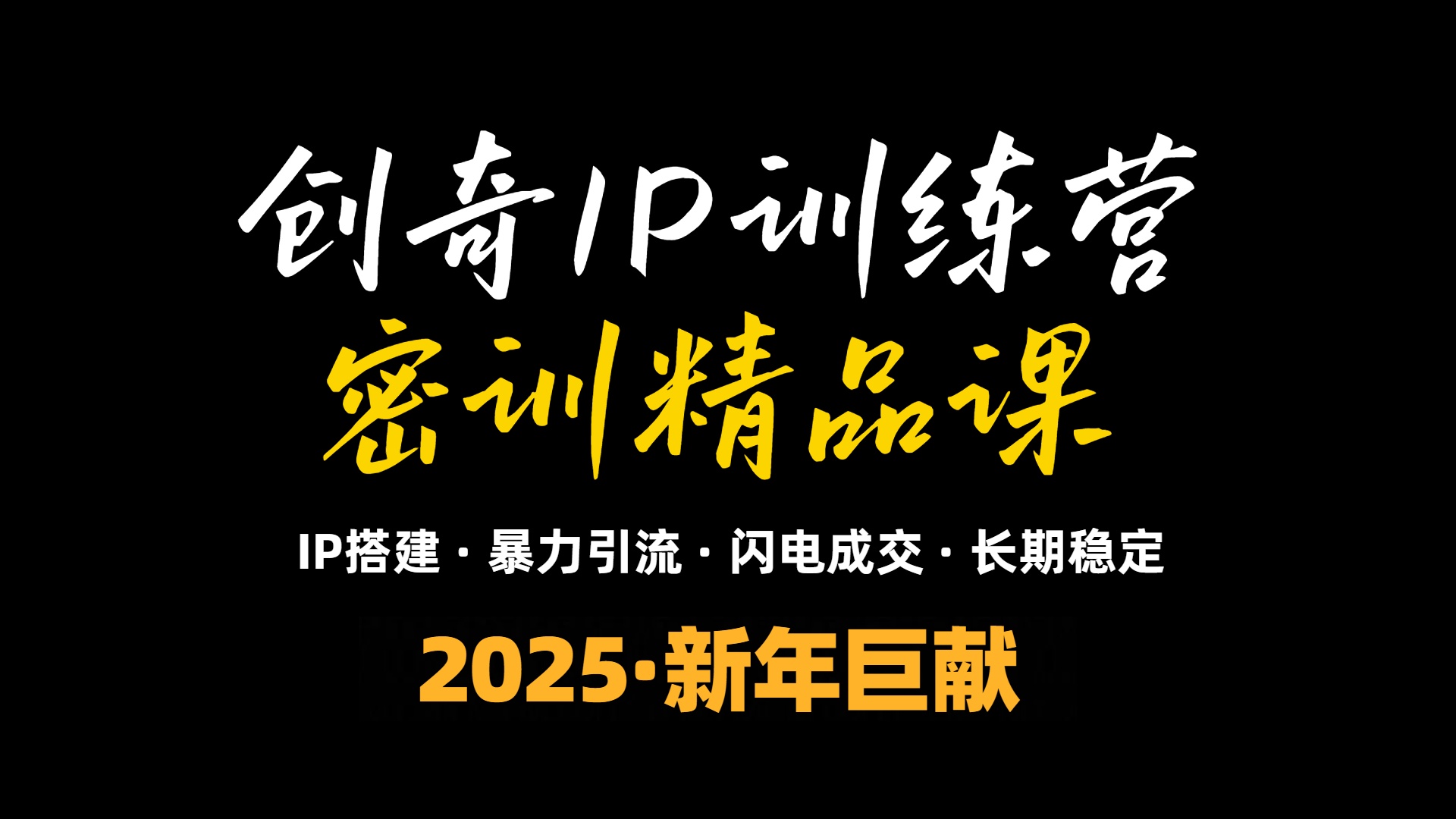 2025年“知识付费IP训练营”小白避坑年赚百万，暴力引流，闪电成交-爱资源库-最大的免费资源库Azyku.com