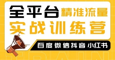 全平台精准流量实战训练营，百度微信抖音小红书SEO引流教程-爱资源库-最大的免费资源库Azyku.com