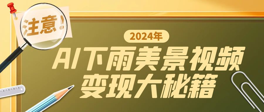 一键生成AI下雨美景视频，零基础打造1700万播放神作，手把手教你变现秘籍-Azyku.com