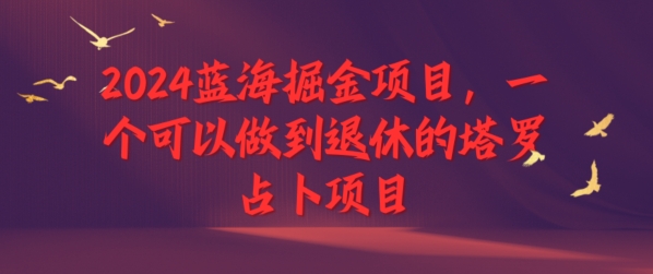 2024蓝海掘金项目，一个可以做到退休的塔罗占卜项目-Azyku.com