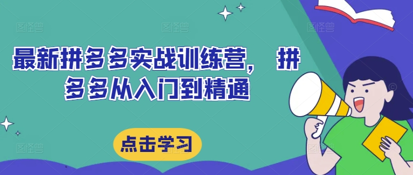 最新拼多多实战训练营， 拼多多从入门到精通-Azyku.com