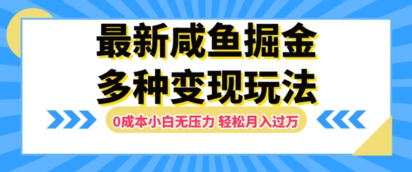 最新咸鱼掘金玩法，0成本小白无压力，多种变现方式，轻松月入过W-Azyku.com