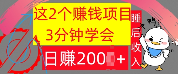 这2个项目，3分钟学会，日赚几张，懒人捡钱-Azyku.com