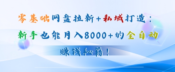 零基础网盘拉新+私域引流：新手也能月入50000+的全自动赚钱秘籍!-Azyku.com