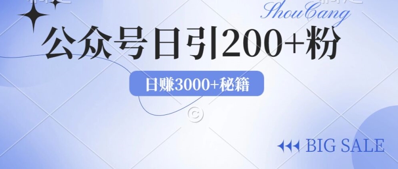 2024年用AI洗稿公众号日引流200+创业粉-Azyku.com