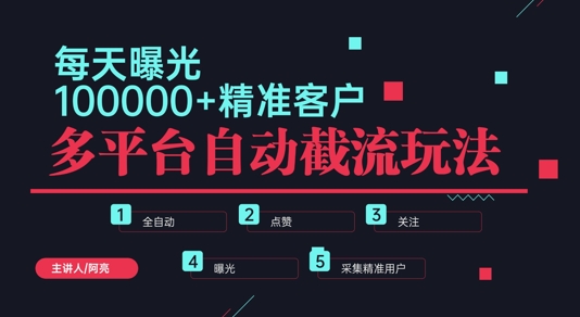 小红书抖音视频号最新截流获客系统，全自动引流精准客户【日曝光10000+】基本上适配所有行业-Azyku.com