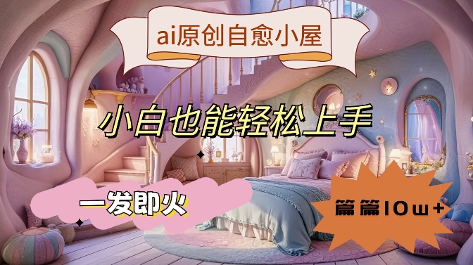 ai原创治愈小屋，小白也能轻松上手，一发即火，篇篇10w+【揭秘】-Azyku.com