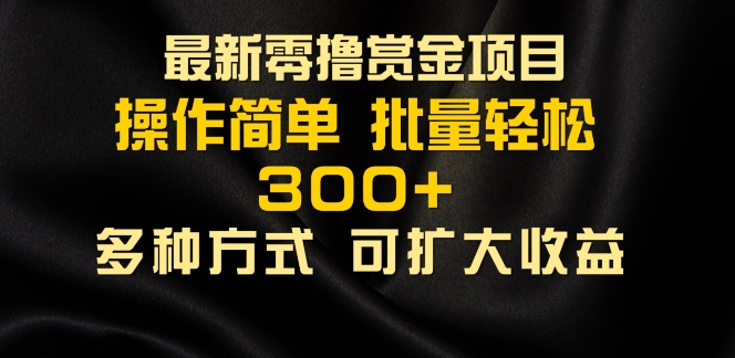 2024最新零撸赏金项目，无需养机，直接上手操作 ，单机收益30+，适合批量放大-Azyku.com