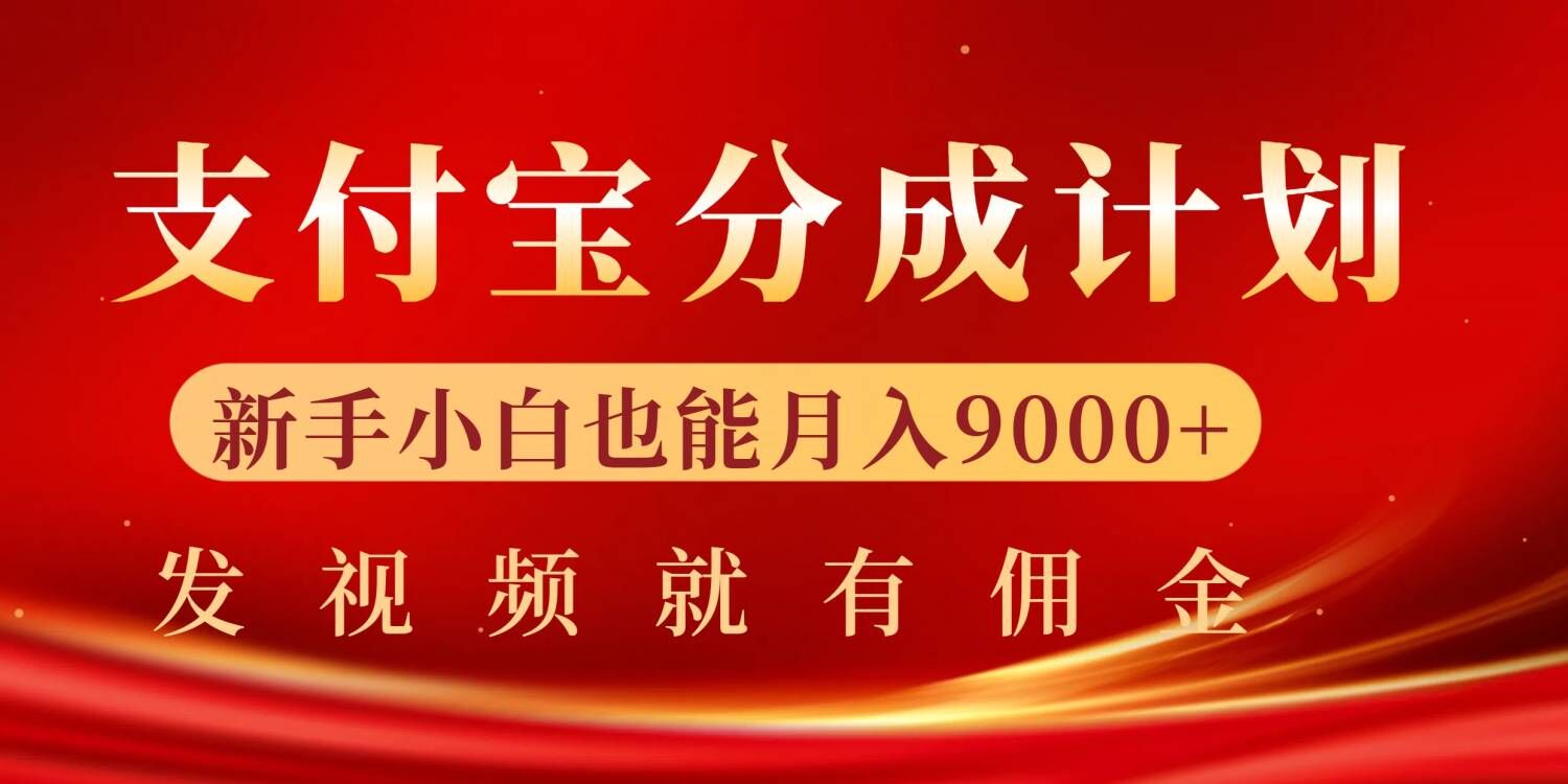 支付宝视频分成计划，一万播放200-300+，抓紧来干-Azyku.com