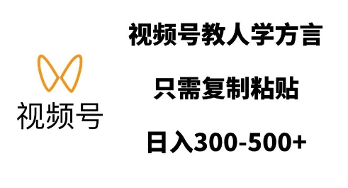 视频号教人学方言，只需复制粘贴，日入多张-爱资源库-最大的免费资源库Azyku.com