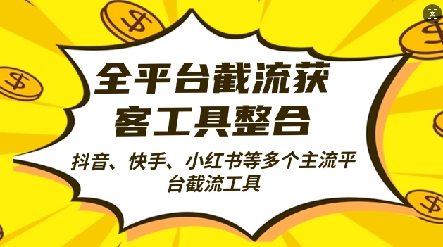 全平台截流获客工县整合全自动引流，日引2000+精准客户【揭秘】-爱资源库-最大的免费资源库Azyku.com